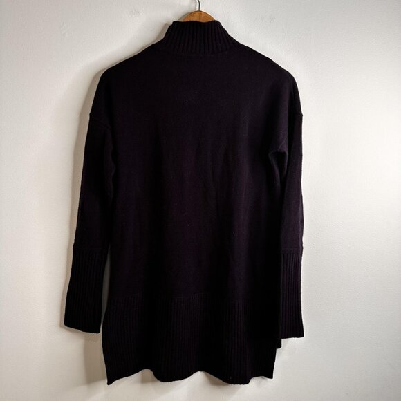 Cynthia Rowley Sweater Womens M Purple 100% 2-Ply Cashmere Ribbed Tunic Pullover - Picture 7 of 9